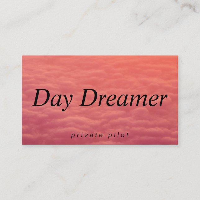 Tarjeta De Visita Cielos nublados | Day Dreamer (Anverso)