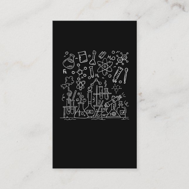 Tarjeta De Visita Ciencia de equipos de laboratorio de química (Anverso)