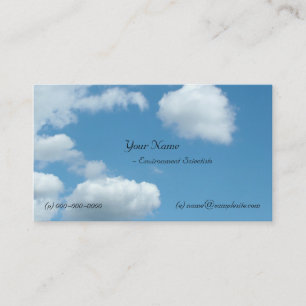 Tarjeta De Visita Ciencia del medio ambiente, cielo azul y costa