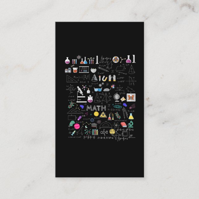 Tarjeta De Visita Ciencia Física Matemática Química Biología Astrono (Anverso)