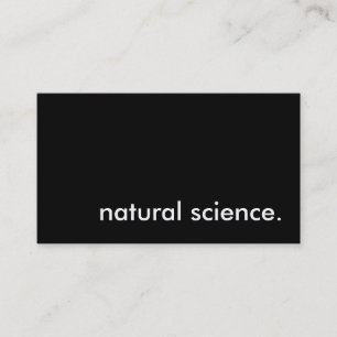 Tarjeta De Visita ciencia natural.