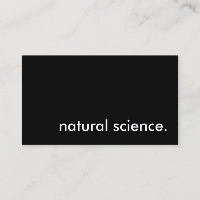 Tarjeta De Visita ciencia natural. (Anverso)