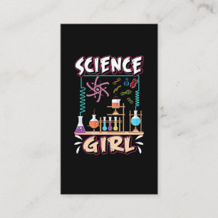 Tarjeta De Visita Científico Chica de Química Laboratorio Científ