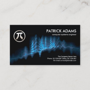 Tarjeta De Visita Científico de datos de ondas de sonido de código