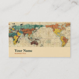 Tarjeta De Visita Científicos Geógrafos Geoscientistas Mapa Mundial 