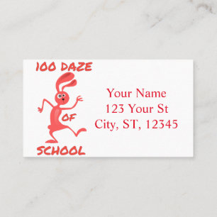 Tarjeta De Visita Ciento De Deslumbramiento De La Escuela Thunder_Co