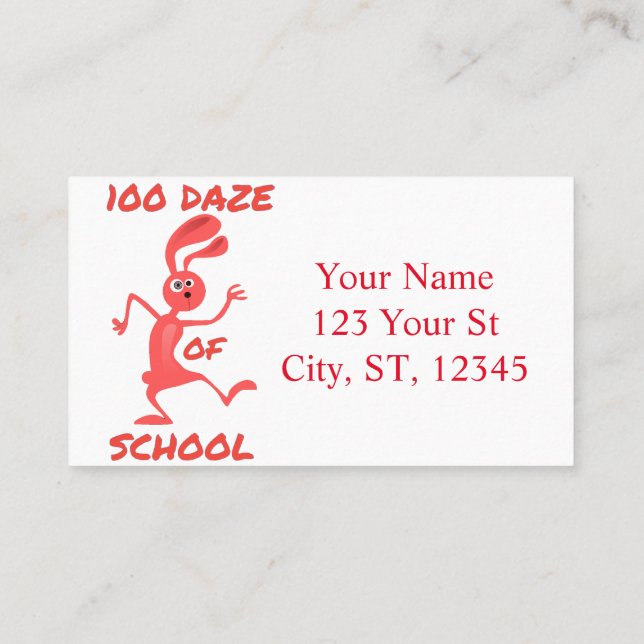 Tarjeta De Visita Ciento De Deslumbramiento De La Escuela Thunder_Co (Reverso)