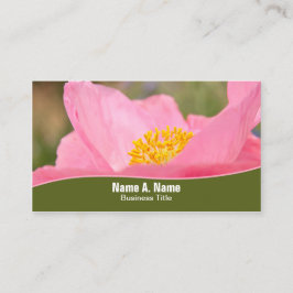 Tarjeta De Visita Cierre de la amapola rosa