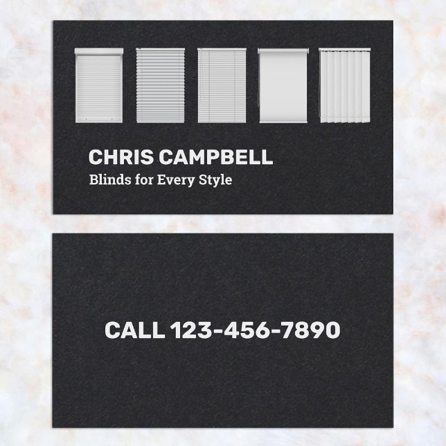 Tarjeta De Visita Cifras de ventana (Window Blinds Business Cards)
