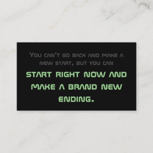 Tarjeta De Visita Cifras motivacionales mínimas para la salud mental