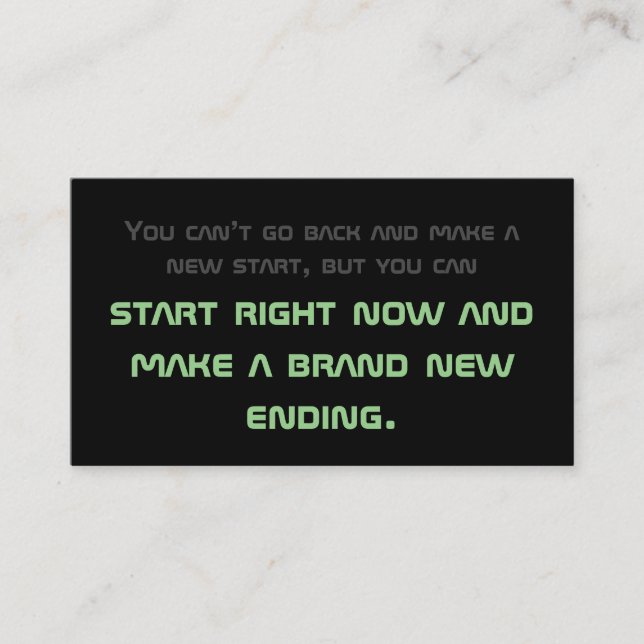 Tarjeta De Visita Cifras motivacionales mínimas para la salud mental (Anverso)