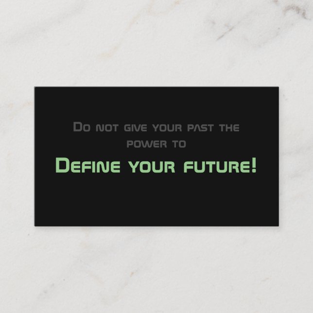 Tarjeta De Visita Cifras motivacionales mínimas para la salud mental (Anverso)