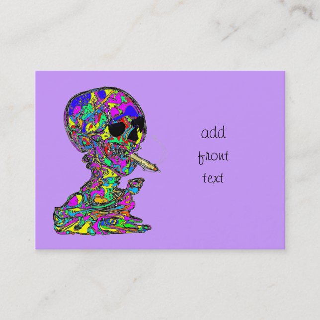 Tarjeta De Visita Cigarrillo de VanGogh para fumar el cráneo de Cala (Anverso)