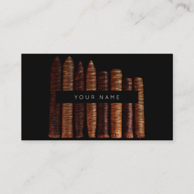 Tarjeta De Visita Cigarros Habana Vip Cubano Negro (Anverso)