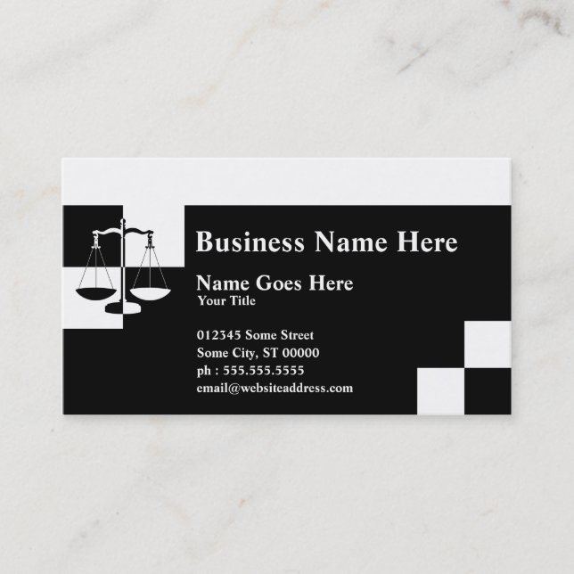 Tarjeta De Visita cimas de la justicia (Anverso)