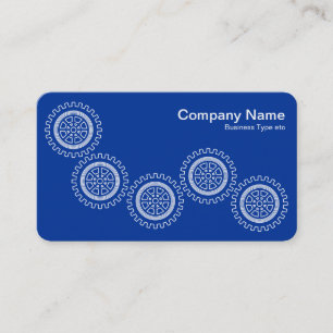 Tarjeta De Visita Cinco artes - Azul marino - Respaldo gris