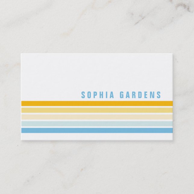 Tarjeta De Visita Cinco bandas - Colores 02 (Anverso)