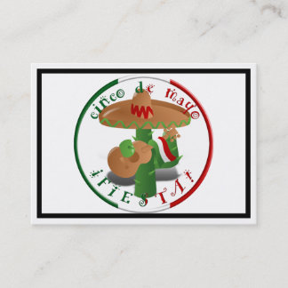 Tarjeta De Visita ¡Cinco De Mayo Fiesta! Cactus con Sombrero