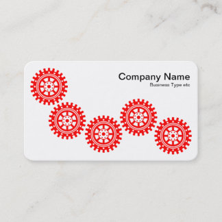 Tarjeta De Visita Cinco juegos II - Rojo y Blanco