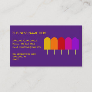 Tarjeta De Visita Cinco Paletas