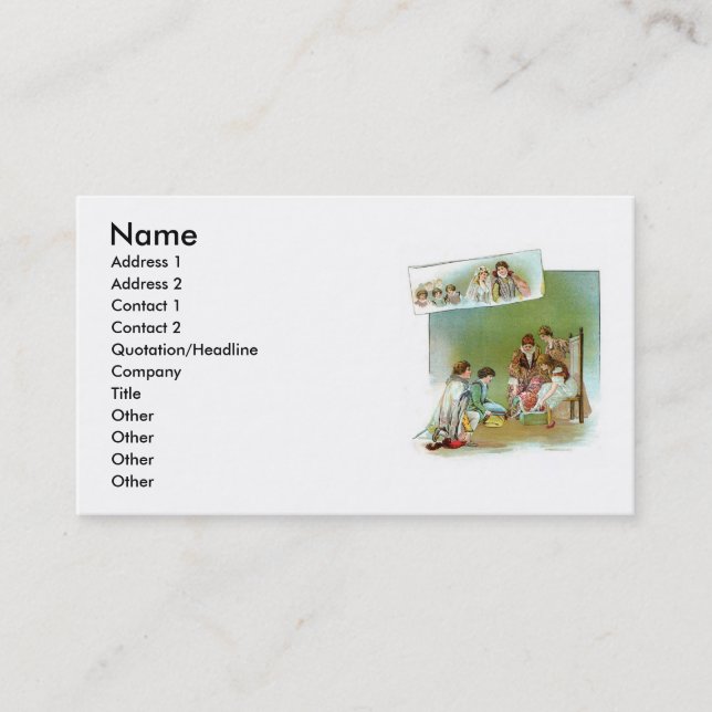 Tarjeta de visita Cinderella Fairytale (Anverso)