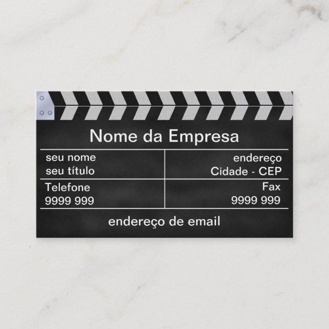 Tarjeta De Visita cine clap (Anverso)