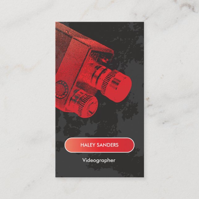 Tarjeta De Visita Cineasta del profesional de los medios (Anverso)