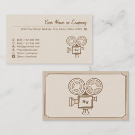 Tarjeta De Visita Cineasta, productor de películas, director, actor.