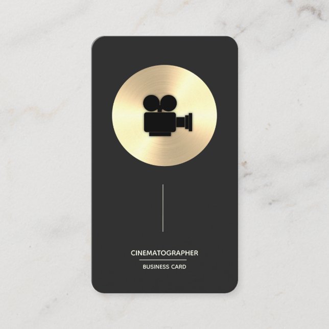 Tarjeta De Visita Cinematografo - Faux Gold (Anverso)