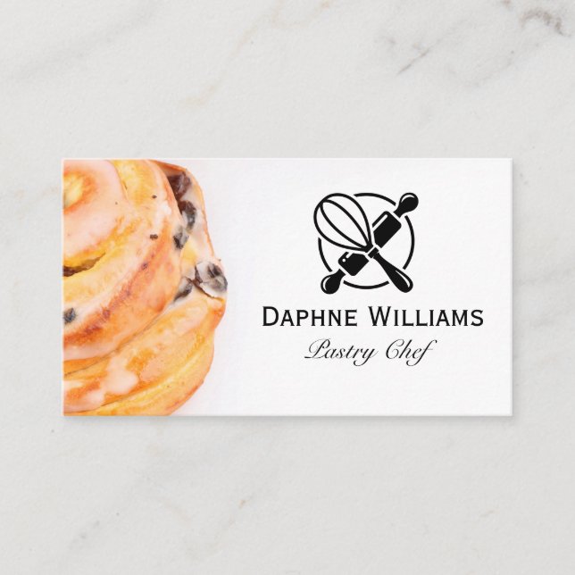 Tarjeta De Visita Cinnamon Roll | Baking Tools (Anverso)