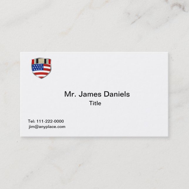 Tarjeta De Visita Cinta de campaña de Irak (Anverso)