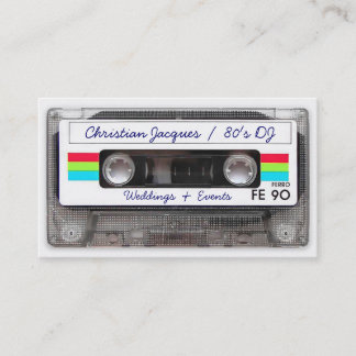 Tarjeta De Visita Cinta de cassette de música retro vintage de Guay 