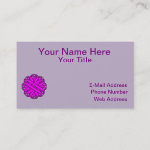Tarjeta De Visita Cinta de flores moradas