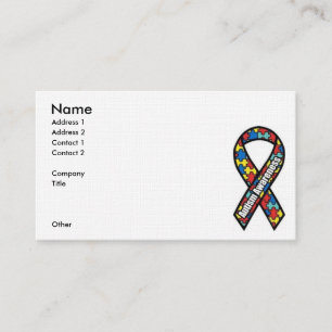 Tarjeta De Visita Cinta de la conciencia del autismo
