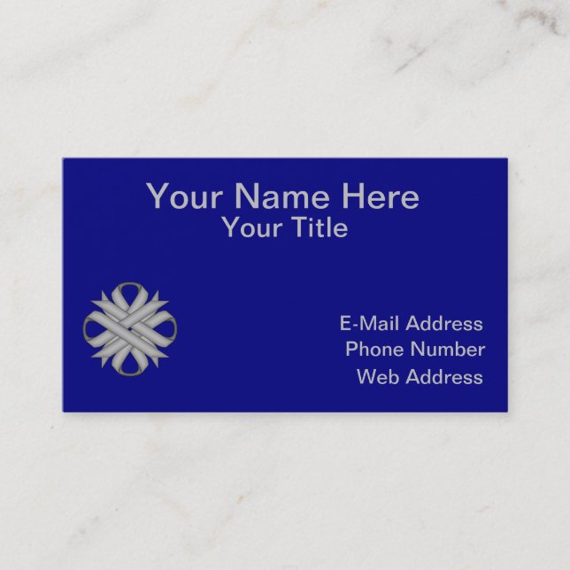 Tarjeta De Visita Cinta de la mezcla gris de Kenneth Yoncich (Anverso)