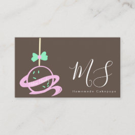 Tarjeta De Visita Cinta de Logo de Cakepop Decorador de Pasteles Rem