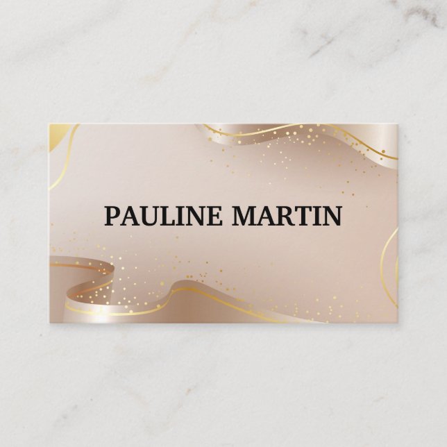 Tarjeta De Visita Cinta de oro de Fancy | Lujo (Anverso)