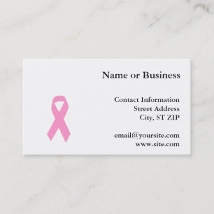 Tarjeta De Visita Cinta de sensibilización rosa