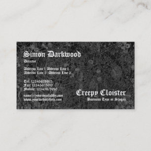 Tarjeta De Visita Cinta espeluznante 03 - Tex abstracto - Negro