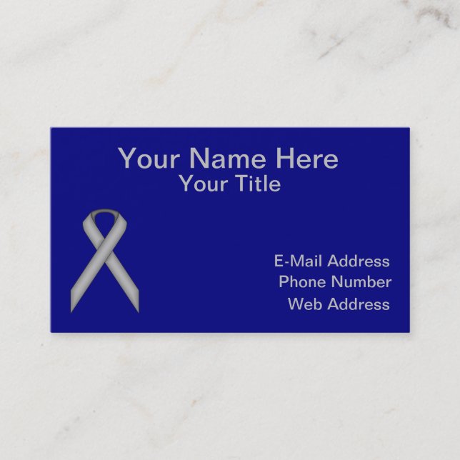 Tarjeta De Visita Cinta gris / gris estándar de Kenneth Yoncich (Anverso)