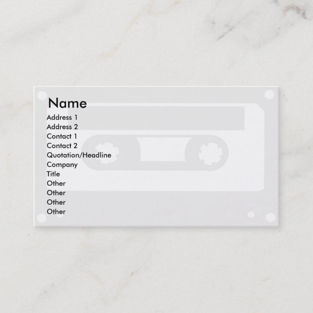 Tarjeta De Visita Cinta - negocio (Anverso)