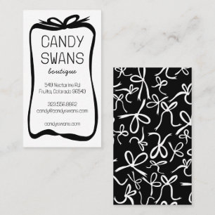 Tarjeta De Visita Cinta negra dobla a dulce Personalizado dulce dulc