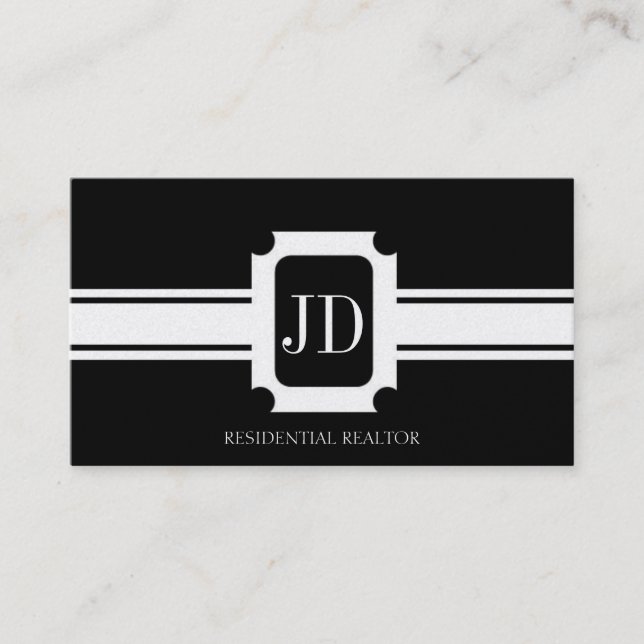 Tarjeta De Visita Cinta residencial del oro de las propiedades (Anverso)