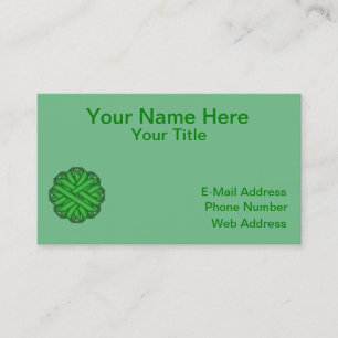 Tarjeta De Visita Cinta verde de flores por Kenneth Yoncich