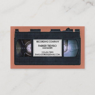 Tarjeta De Visita Cinta VHS antigua