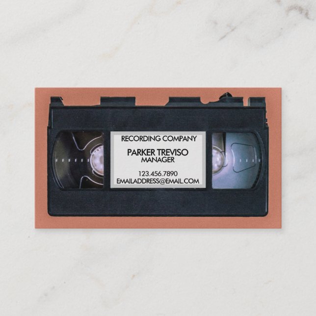 Tarjeta De Visita Cinta VHS antigua (Anverso)