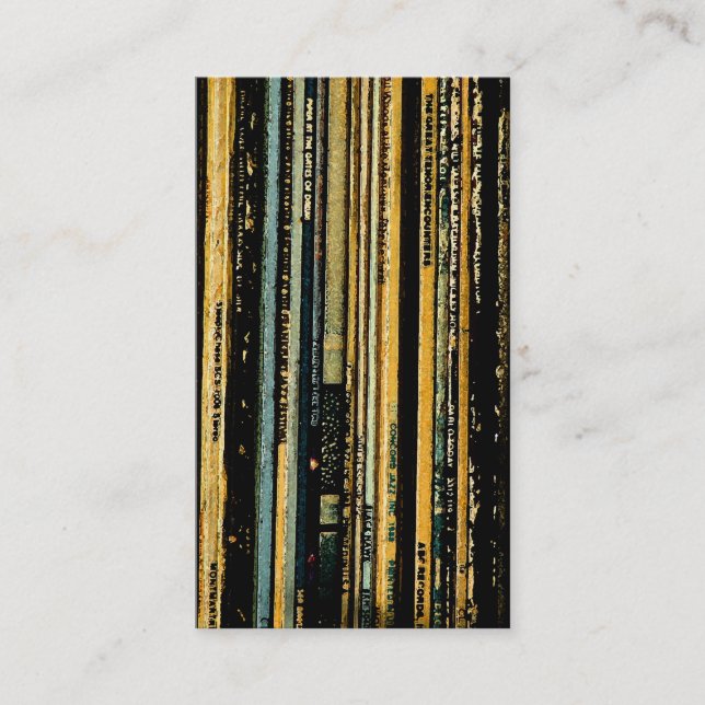 Tarjeta De Visita Cintas del vinilo de los Cdes (Anverso)