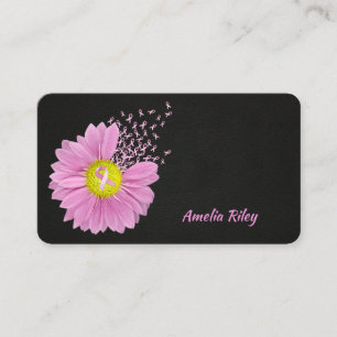 Tarjeta De Visita Cintas rosadas de margarita