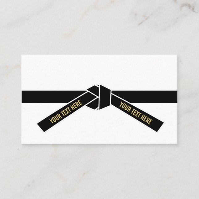 Tarjeta De Visita Cinturón negro personalizable (Kuro-obi) (Anverso)