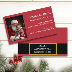 Tarjeta De Visita Cinturón Profesional de Santa Claus para Foto de N